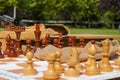 Chess table in park