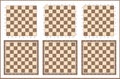 Chess table, chessboard vector set