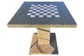 Chess table made of natural stone isolate on a white background Royalty Free Stock Photo
