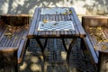 Chess table in the park