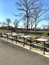 Chess tables in asser levy park coney island new york