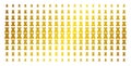 Chess Tower Golden Halftone Pattern Royalty Free Stock Photo