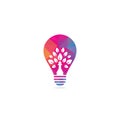 Chess tree bulb shape concept logo design. Royalty Free Stock Photo