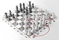 Chess. White board with chess figures on it. Royalty Free Stock Photo