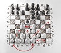 Chess. White board with chess figures on it. Royalty Free Stock Photo