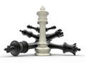 Chess white king dominance concept