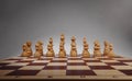 Chessboard with chess pieces. Royalty Free Stock Photo