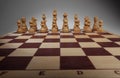 Chessboard with chess pieces. Royalty Free Stock Photo