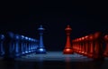 Chessboard Confrontation - Leadership and Management Concept