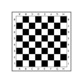 Chessboard for game. Table of chess board. Pattern of chess. Black-white checkerboard texture. Chessboard with letters and numbers Royalty Free Stock Photo