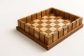 A chessboard with high walls around the edges. Royalty Free Stock Photo