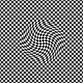 Chessboard seamless background hypnotic effect