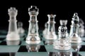 Chessgame - focus on the pawn Royalty Free Stock Photo