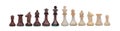 Chessmen isolated on white Royalty Free Stock Photo