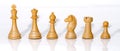 Chessmen Isolated on White. Royalty Free Stock Photo