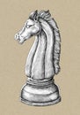 Chest board game player horse illustration