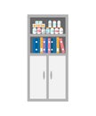 Chest of Drawers, Bookcase with Medicaments Icon
