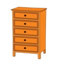 Chest of drawers clip art furniture illustration vector