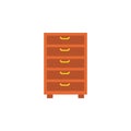 chest of drawers flat icon. Element of furniture colored icon for mobile concept and web apps. Detailed chest of drawers flat icon