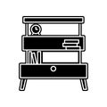 Chest of drawers  icon. Element of household for mobile concept and web apps icon. Glyph, flat icon for website design and Royalty Free Stock Photo