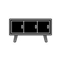 Chest of drawers  icon. Element of household for mobile concept and web apps icon. Glyph, flat icon for website design and Royalty Free Stock Photo