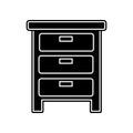 Chest of drawers  icon. Element of household for mobile concept and web apps icon. Glyph, flat icon for website design and Royalty Free Stock Photo