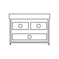 chest of drawers icon. Element of web for mobile concept and web apps icon. Outline, thin line icon for website design and Royalty Free Stock Photo