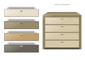 Chest of drawers multicolor Royalty Free Stock Photo