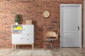 Chest of drawers in stylish living room i Royalty Free Stock Photo