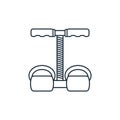 chest expander vector icon isolated on white background. Outline, thin line chest expander icon for website design and mobile, app Royalty Free Stock Photo
