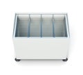 Chest freezer isolated on white background. 3d rendering Royalty Free Stock Photo