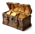 chest with golden coins Royalty Free Stock Photo