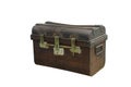 Chest old wooden case trunk