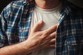 Chest pain Royalty Free Stock Photo