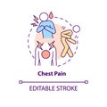 Chest pain concept icon