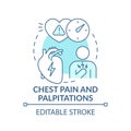 Chest pain and palpitations concept icon Royalty Free Stock Photo