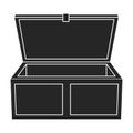 Chest treasure vector icon.Black vector icon isolated on white background chest treasure Royalty Free Stock Photo