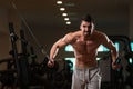 Chest Workout Cable Crossover Royalty Free Stock Photo