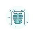 Chest x-rays icon with outline Royalty Free Stock Photo