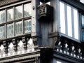 Chester buildings cheshire tudor detail black and white Royalty Free Stock Photo