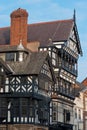 Chester, England, black and white building detail