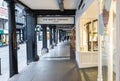 CHESTER, ENGLAND - MARCH 8TH, 2019: A view of highstreet shops in the Rows, Chester