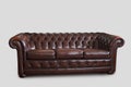 Chesterfield sofa on white Royalty Free Stock Photo
