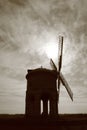 Chesterton windmill leamington spa on top,of a hill , common sails Royalty Free Stock Photo