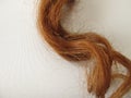 Chestnut-brown hair strand