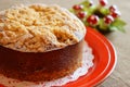 Chestnut Cake with crumbles on top