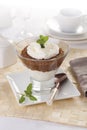 Chestnut and cream dessert, Royalty Free Stock Photo