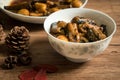 Chestnut fried with finless eel, homemade food