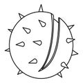 Chestnut icon, outline style Royalty Free Stock Photo