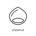 Chestnut icon. Trendy modern flat linear vector Chestnut icon on